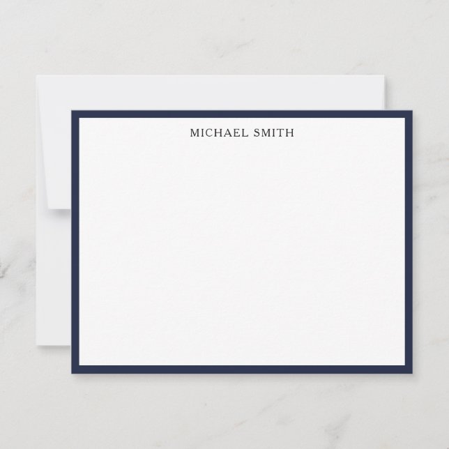 Classic Single Border Denim Blue Professional Card (Front)