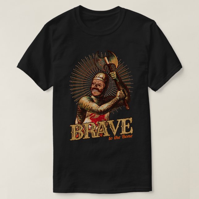 Classic Skeleton Warrior T-Shirt (Design Front)