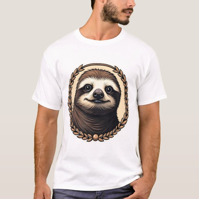 Classic Sloth Engraving Nature Shirt (1) (Front)