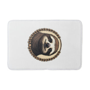 Classic Sloth Engraving Nature Shirt (1) Bath Mat