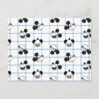 Classic Smiling Mickey Mouse Grid Pattern