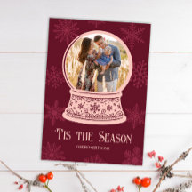 Classic Snow Globe Photo Personalized Christmas