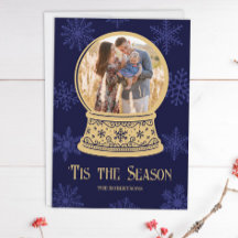 Classic Snow Globe Photo Personalized Christmas