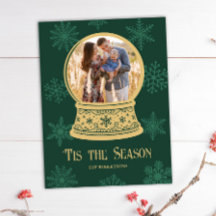 Classic Snow Globe Photo Personalized Christmas