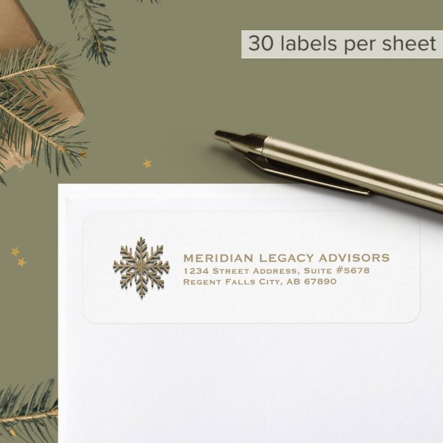 Classic Snowflake Return Address Label (Creator Uploaded)