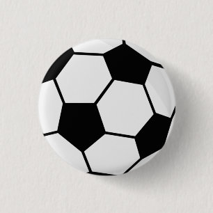 Classic Soccer Ball Graphic Traditional Sports Fan 1 Inch Round Button