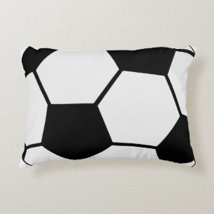 Classic Soccer Ball Graphic Traditional Sports Fan Accent Pillow
