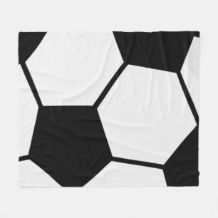 Classic Soccer Ball Graphic Traditional Sports Fan Fleece Blanket