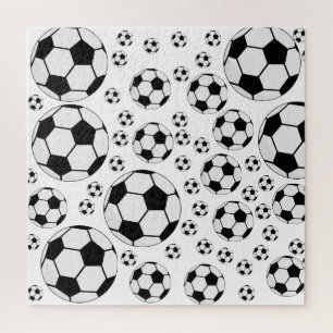 Classic Soccer Ball Graphic Traditional Sports Fan Jigsaw Puzzle