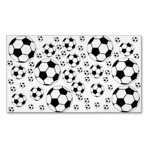 Classic Soccer Ball Graphic Traditional Sports Fan Magnetic Business Card