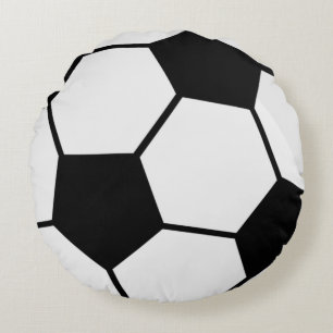 Classic Soccer Ball Graphic Traditional Sports Fan Round Pillow