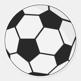 Classic Soccer Ball Graphic Traditional Sports Fan Round Sticker