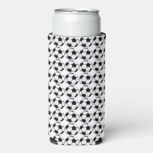 Classic Soccer Ball Graphic Traditional Sports Fan Seltzer Can Cooler