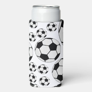 Classic Soccer Ball Graphic Traditional Sports Fan Seltzer Can Cooler