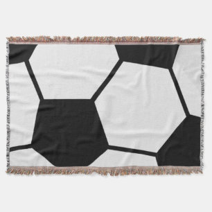 Classic Soccer Ball Graphic Traditional Sports Fan Throw Blanket