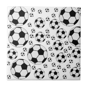 Classic Soccer Ball Graphic Traditional Sports Fan Tile
