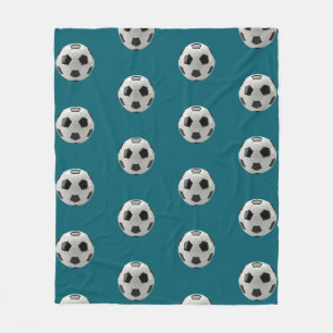Classic Soccer Ball Pattern Sports Blanket