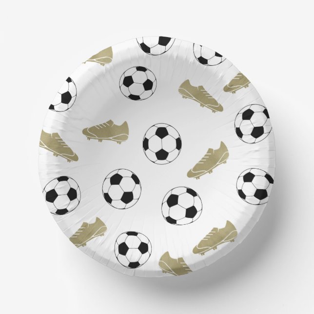 Classic Soccer Cleats Ball Football Fans Paper Plate (Front)