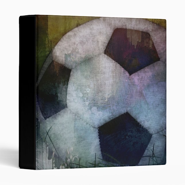 Classic Soccer Textured Painting 1" Scrapbook Binder (Front/Spine)