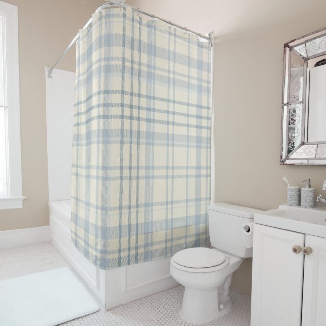 Classic Soft Blue & Beige Plaid (In Situ)