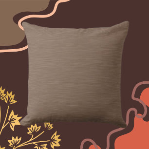 Classic Solid Brown Throw Pillow