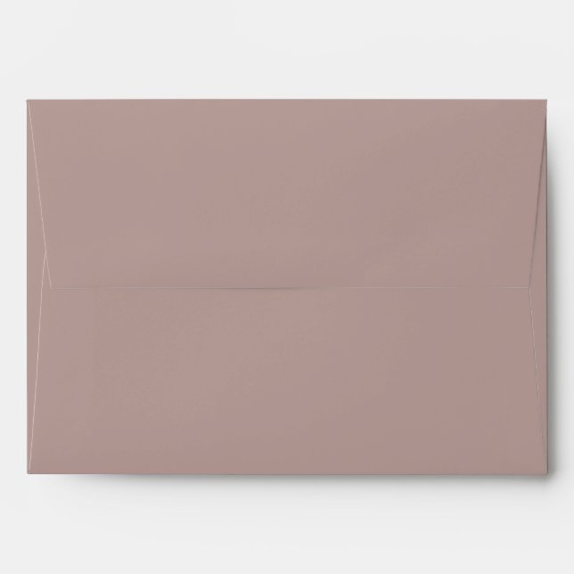Classic Solid Matching Wedding Blank Dusty Mauve Envelope (Back (Top Flap))