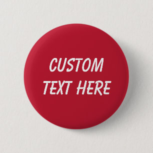 Classic solid True red 2 Inch Round Button