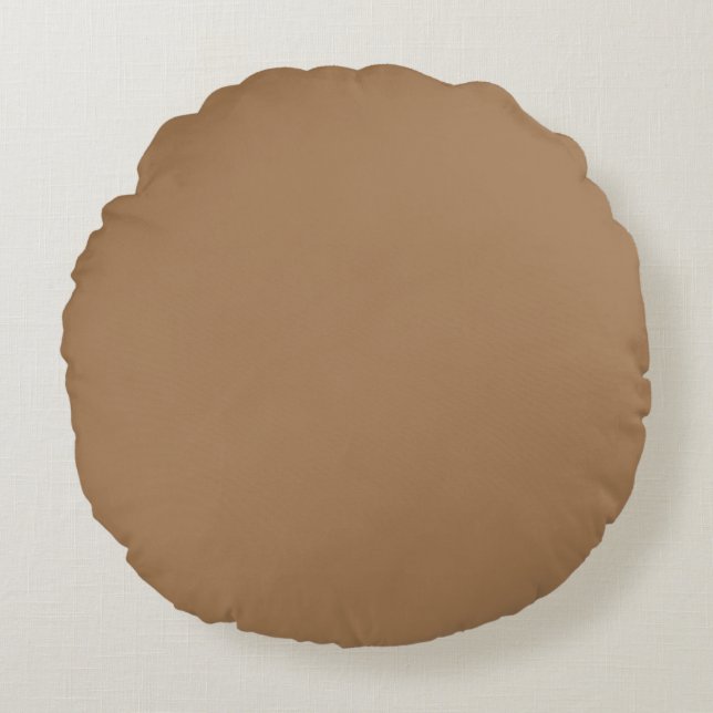 Classic Sophisticated Light Brown Professional Round Pillow (Front)