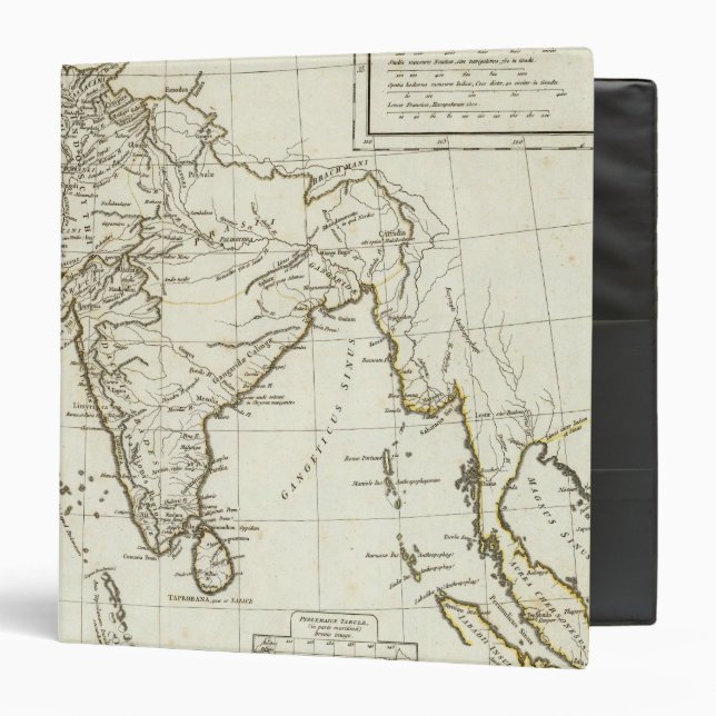 Classic South Asian Map Binder (Front/Inside)