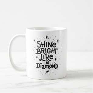 Classic Sparkle Bold Playful Star Monochrome  Coffee Mug