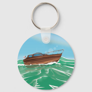 Classic Speedboat Keychain