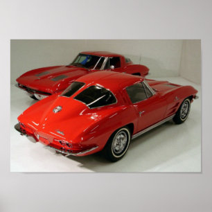 Classic Split Window Cars Poster