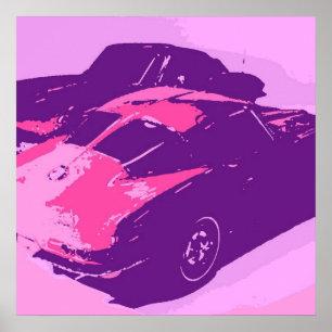 Classic Split Window Cars Poster