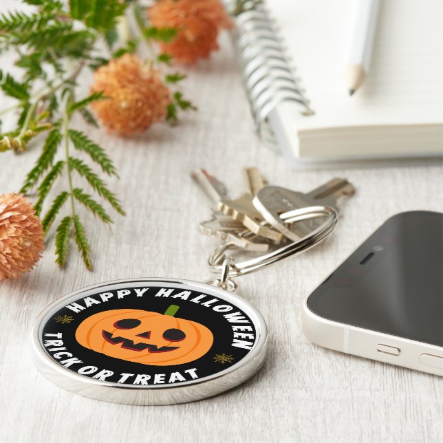 Classic Spooky Jack-o'-Lantern Keychain (Side)