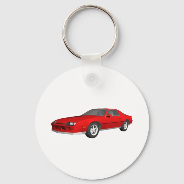 Classic Sports Car: 3D Model: Keychain (Front)