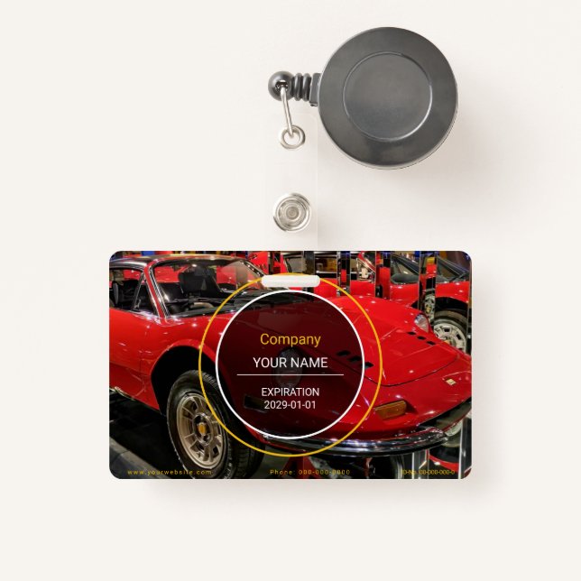 Classic Sports Car Badge (Front with Retractable)