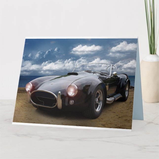 CLASSIC SPORTS CAR BIRTHDAY GREETING CARD (Front)
