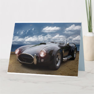 CLASSIC SPORTS CAR BIRTHDAY GREETING CARD