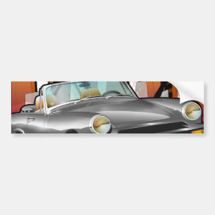 Classic sports car bumper sticker