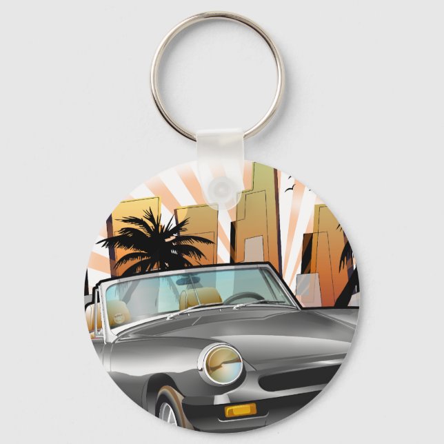 Classic sports car keychain (Front)