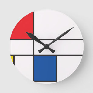 Classic Squares Round Clock