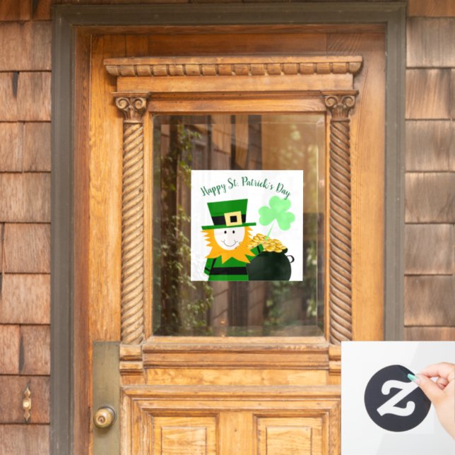 Classic St. Patrick's Day  Window Cling (Home Door)