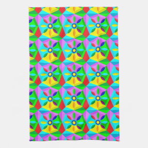 classic star flower kitchen towel
