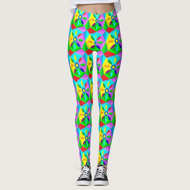  classic star flower leggings  (Front)