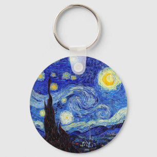 Classic Starry Night Inspired Products Van Gogh Keychain