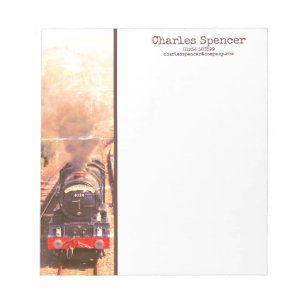 Classic steam loco , GWR King Class, personalised Notepad