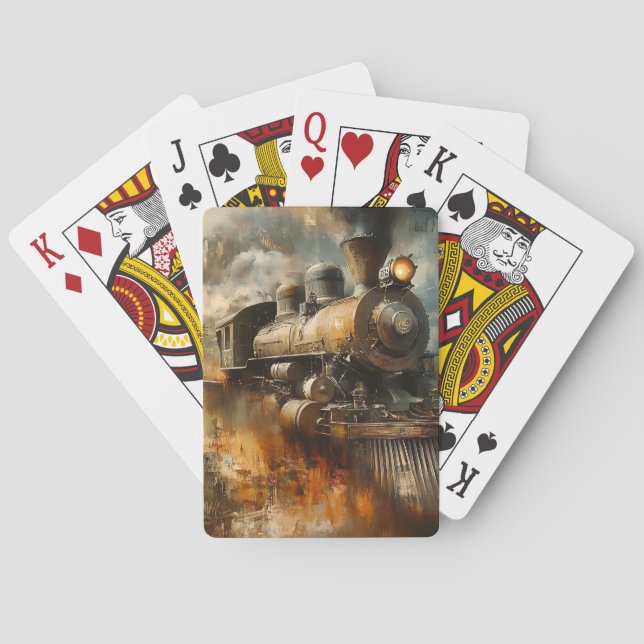 Classic Steam Locomotive Playing Cards (Back)