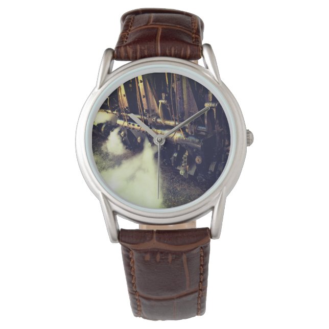 Classic Steam Train Wrist Watch for Men (Front)