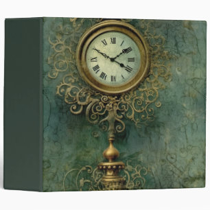 Classic Steampunk Clockwork with Emerald Rustic Binder
