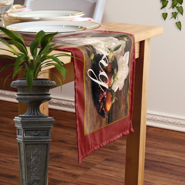 Classic Still Life Thanksgiving Table Runner (A classic table runner with an image of a still life. Beautiful for Thanksgiving)